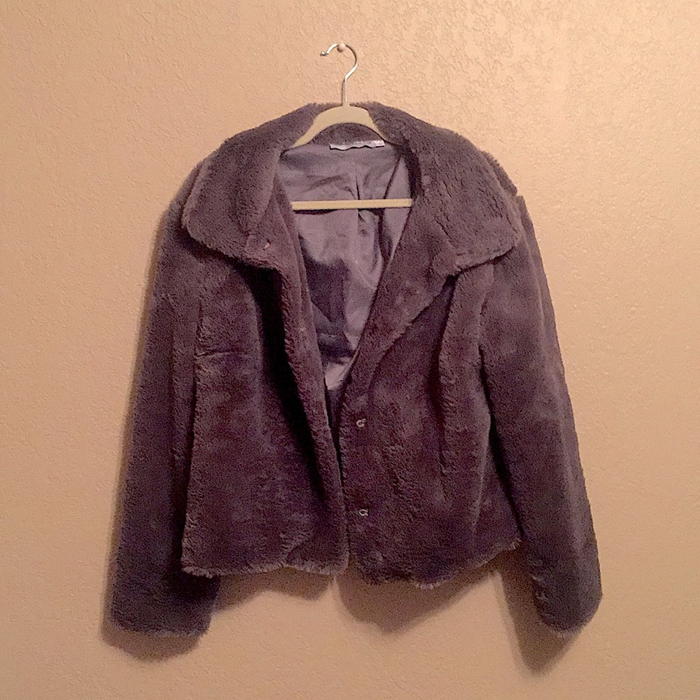 Faux Grey Coat